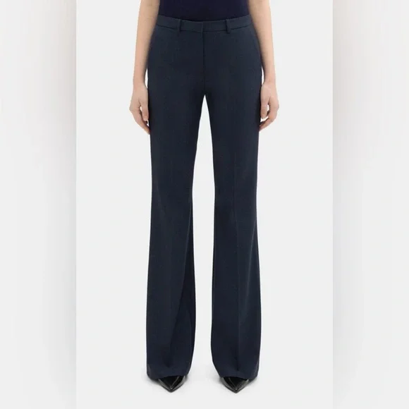 THEORY DEMITRIA NOCTURNE NAVY GOOD LIGHTWEIGHT WOOL SUIT SEPARATES PANT SZ 14 - Picture 2 of 9
